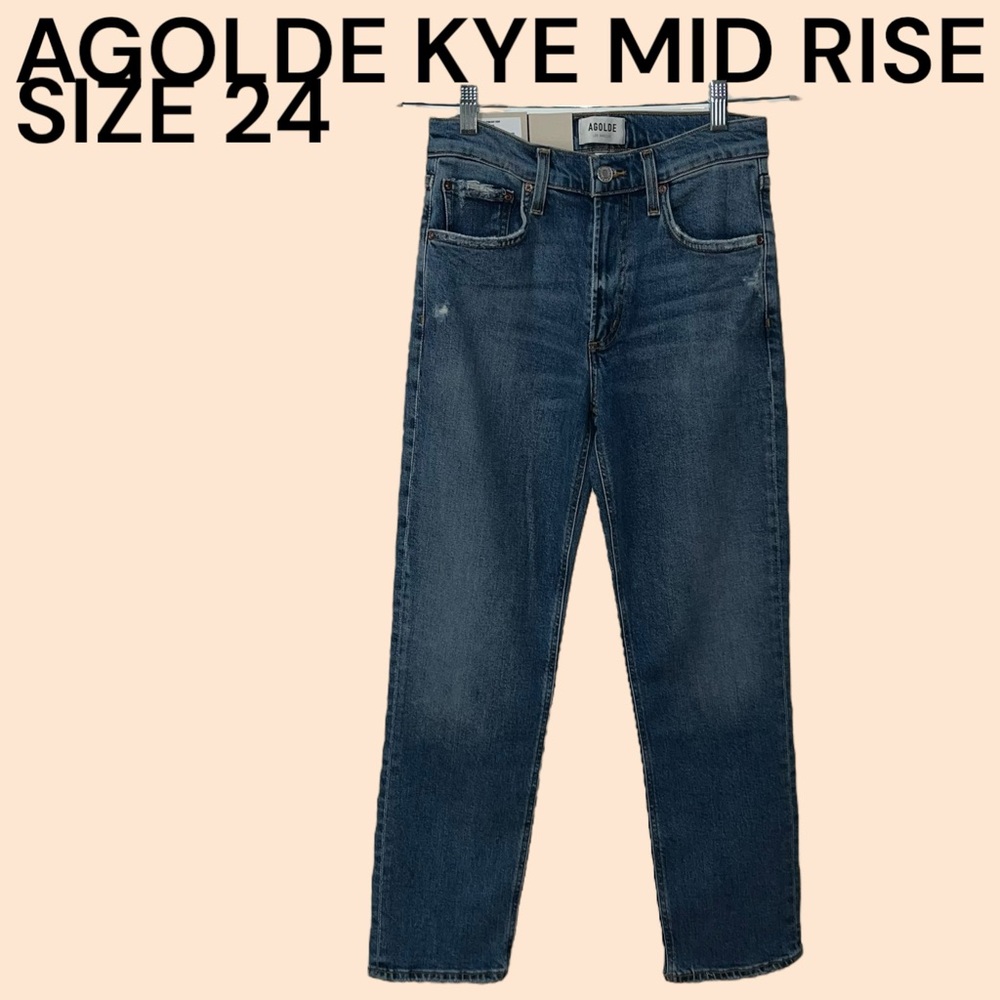 Agolde Kye Mid Rise Straight Crop Jeans